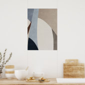 Modernes Abstrakt geometrisches Mustermauerwerk Poster (Küche)