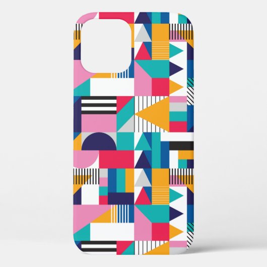 Modernes Abstrakt geometrisches nahtloses Muster Case-Mate iPhone Hülle (Rückseite)
