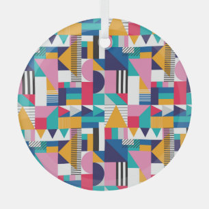 Modernes Abstrakt geometrisches nahtloses Muster Ornament Aus Glas