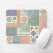 Modernes Abstrakt geometrisches Pastellmousepad - Mousepad (Mit Mouse)
