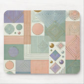 Modernes Abstrakt geometrisches Pastellmousepad -  Mousepad (Vorne)