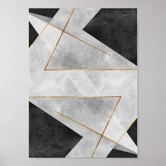 Modernes Abstrakt geometrisches Wall Art Poster (Vorne)