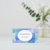 Modernes Abstrakt geometrisches Wasserfarbmuster B Visitenkarte (Stehend Vorderseite)