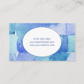 Modernes Abstrakt geometrisches Wasserfarbmuster B Visitenkarte (Rückseite)