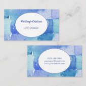 Modernes Abstrakt geometrisches Wasserfarbmuster B Visitenkarte (Vorne/Hinten)