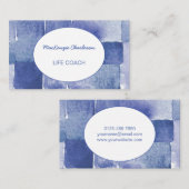 Modernes Abstrakt geometrisches Wasserfarbmuster B Visitenkarte (Vorne/Hinten)