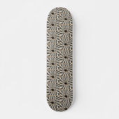 Modernes, Abstrakt gestreiftes Schlangenmuster Skateboard (Vorne)