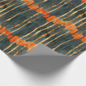 Modernes, abstrakt gestreiftes, schwarzgoldfarbene geschenkpapier (Ecke)