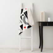 Modernes Abstrakt-Grau-Schwarz-weiß Sherpadecke (Beispiel)