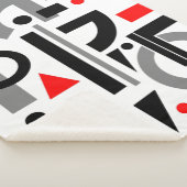 Modernes Abstrakt-Grau-Schwarz-weiß Sherpadecke (3/4)