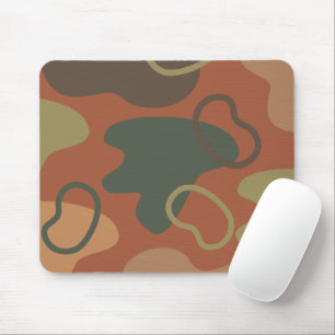 Modernes abstrakt in Naturfarben Grün braun Mousepad