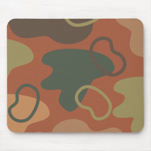Modernes abstrakt in Naturfarben Grün braun Mousepad (Vorne)