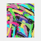 Modernes Abstrakt in Regenbogenfarben Fleecedecke (Vorderseite)