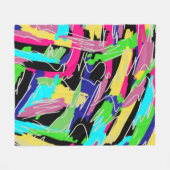 Modernes Abstrakt in Regenbogenfarben Fleecedecke (Vorderseite (Horizontal))