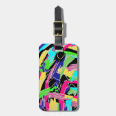 Modernes Abstrakt in Regenbogenfarben Gepäckanhänger (Vorderseite vertikal)