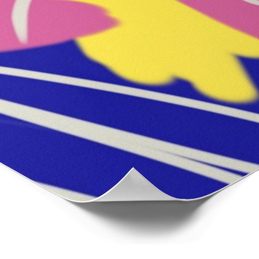 Modernes Abstrakt in Regenbogenfarben Poster (Ecke)