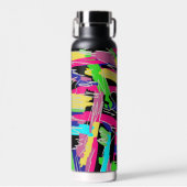 Modernes Abstrakt in Regenbogenfarben Trinkflasche (Vorne)