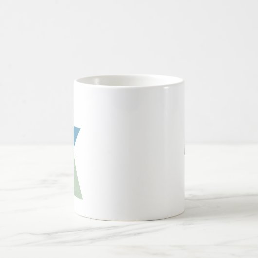 Modernes Abstrakt Letter-K-Monogramm Kaffeetasse (Mittel)