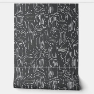 Modernes Abstrakt Line Art Muster Tapete