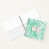 Modernes Abstrakt Map Green Pattern Travel Journal Notizblock (Innenseite)