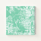 Modernes Abstrakt Map Green Pattern Travel Journal Notizblock (Rückseite)