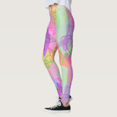 Modernes Abstrakt mit Blume Pattern Legging Leggings (Links)