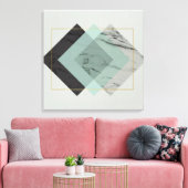 Modernes Abstrakt mit Marmor Leinwanddruck (Insitu (Wohnzimmer))