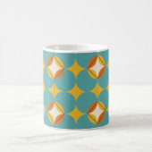 Modernes, abstrakt nahtloses geometrisches Muster  Kaffeetasse (Mittel)