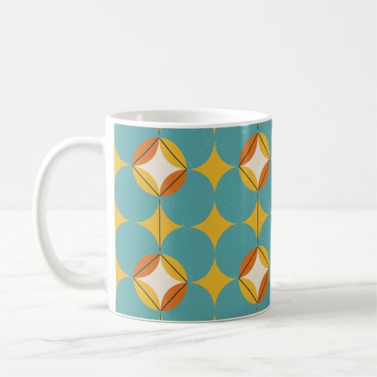 Modernes, abstrakt nahtloses geometrisches Muster  Kaffeetasse (Links)