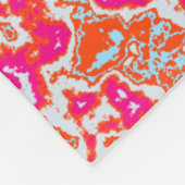 Modernes, Abstrakt orange-rosa blaues Muster Fleecedecke (Ecke)