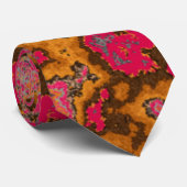 Modernes, Abstrakt orange-rosa blaues Muster Krawatte (Gerollt)
