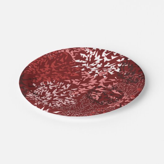 Modernes Abstrakt Pappteller (Schrägansicht)