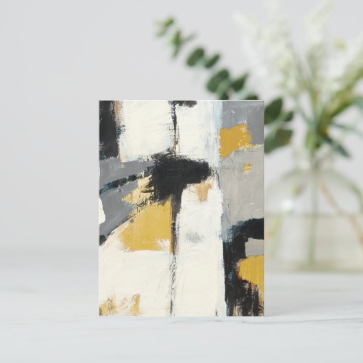 Modernes Abstrakt Postkarte (Stehend Vorderseite)