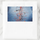 Modernes Abstrakt Rechteckiger Aufkleber (Tasche)