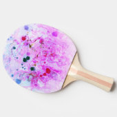 Modernes Abstrakt rosa blaues Lila Template Tischtennis Schläger (Seitenansicht)