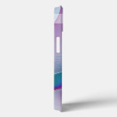 Modernes Abstrakt rosa blaues türkisfarbenes Frakt Case-Mate iPhone Hülle (Rückseite / Rechts)