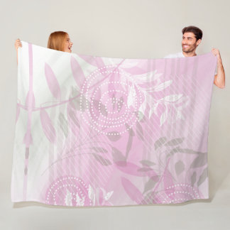 Modernes Abstrakt rosa botanisches Leaf Fleecedecke