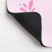 Modernes Abstrakt rosa Minimalistisch Mousepad (Ecke)