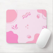 Modernes Abstrakt rosa Minimalistisch Mousepad (Mit Mouse)