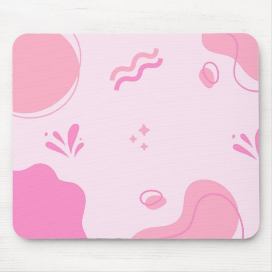 Modernes Abstrakt rosa Minimalistisch Mousepad (Vorne)