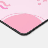 Modernes Abstrakt rosa Minimalistisch Schreibtischunterlage (Ecke)