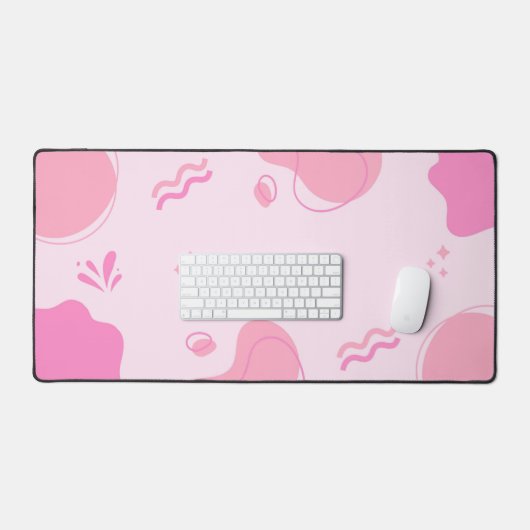 Modernes Abstrakt rosa Minimalistisch Schreibtischunterlage (Tastatur & Maus)