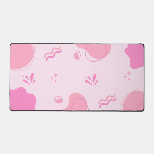 Modernes Abstrakt rosa Minimalistisch Schreibtischunterlage (Vorderseite)