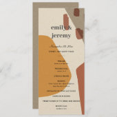 MODERNES ABSTRAKT RUST ART WEDY CEREMONY PROGRAMM (Vorne/Hinten)