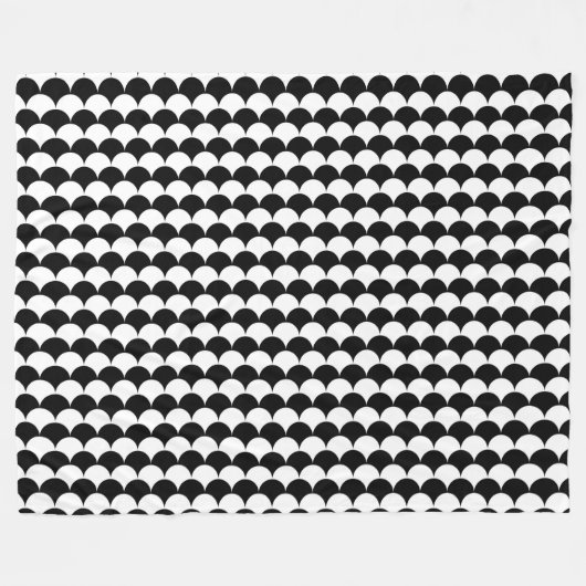 Modernes Abstrakt Schwarz/Weiß Fleecedecke (Vorderseite (Horizontal))