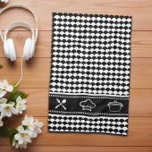 Modernes Abstrakt Schwarz/Weiß Geschirrtuch