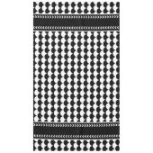 Modernes Abstrakt Schwarz/Weiß Tischdecke (Vorderseite)
