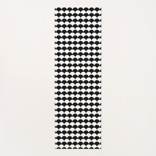 Modernes Abstrakt Schwarz/Weiß Yogamatte (Vorderseite)