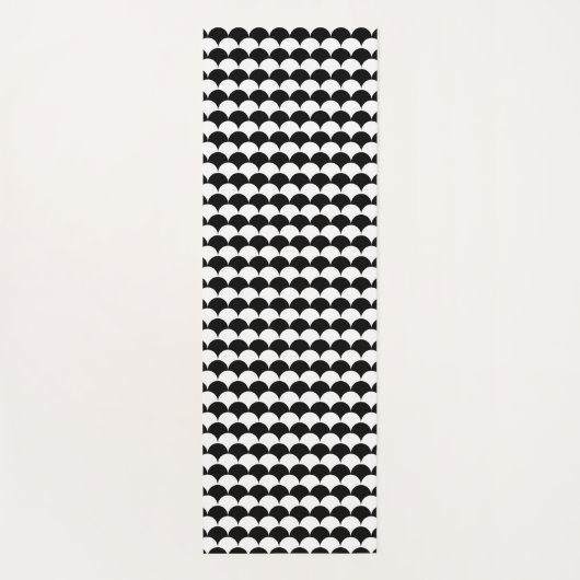 Modernes Abstrakt Schwarz/Weiß Yogamatte (Rückseite)