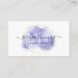 Modernes Abstrakt Signature Lavendel Gold Visitenkarte